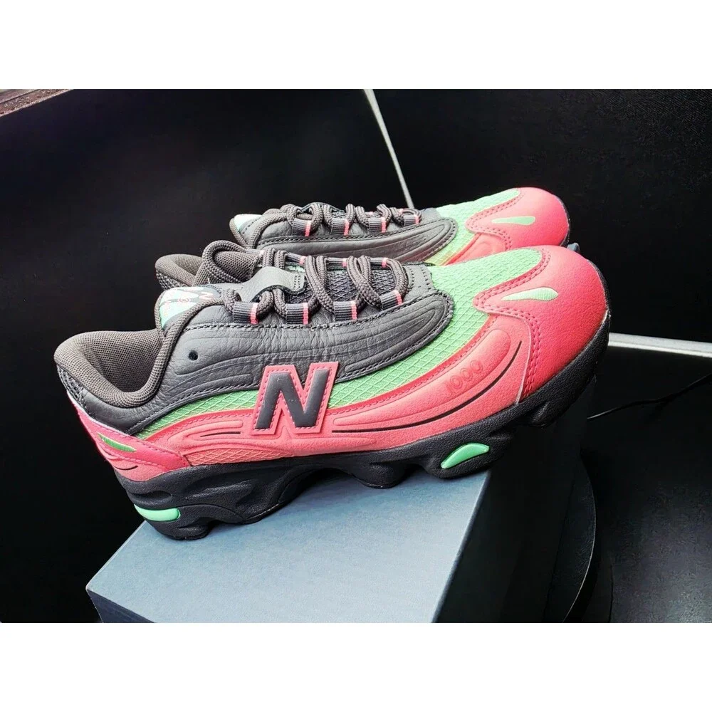 New Balance 1000 (GS) Kids Sneakers Pink/Black/Green GC1000DM SIZE 7 Women/5.5Y